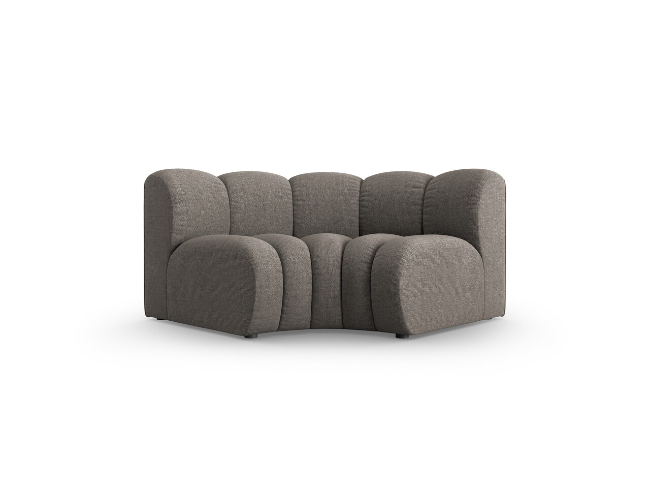 Modul pentru canapea, 1 loc, Lupine-140, Micadoni Home, 185x95x70 cm, tesatura chenille din poliester, gri - imagine 6